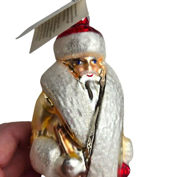 Radko Christmas Russain Santa White‎ Ornament Rare Pink Staff W Tag - Picture 6 of 15